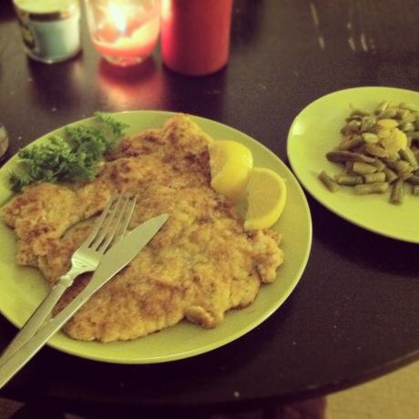 Chicken Schnitzel. Photo by Igalloway