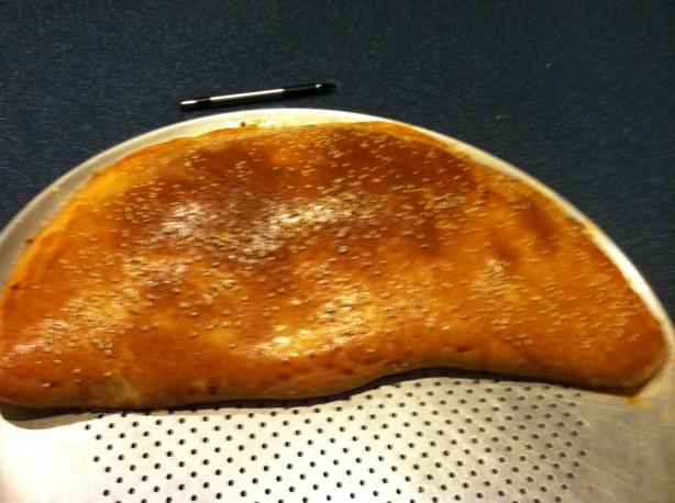Three Meat Calzone. Photo by WokRokr