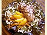 Peach Chicken Spring Salad. Photo by Catfish Charlie