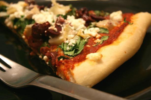 Pizza Dough and Sauce. Photo by CandyTX