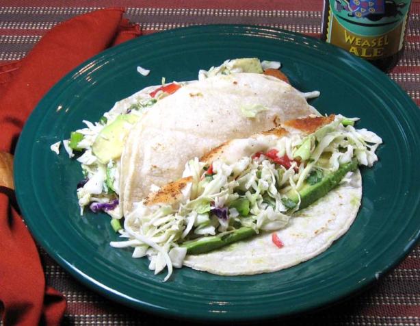 Fish Tacos and Cilantro Coleslaw, 20 Minutes Max. Photo by dianegrapegrower