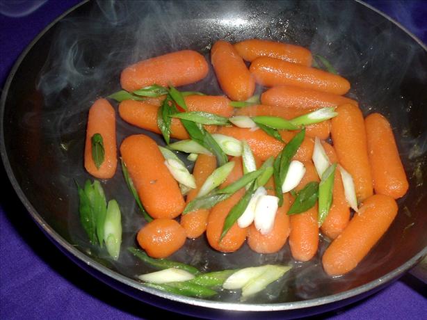Baby Carrots With Scallions. Photo by Bergy