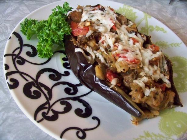 Stuffed Eggplant With Cheese and Tomatoes. Photo by Prose