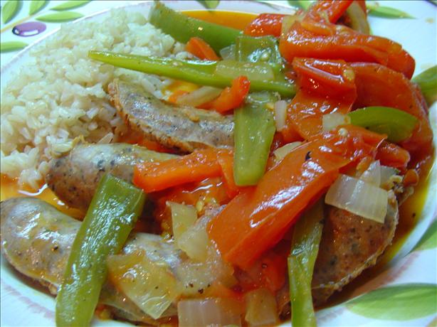 Sausages & Bell Peppers. Photo by CountryLady