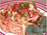 Fettuccine With Creamy Tomato Sausage Sauce