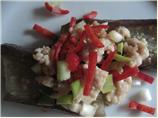 Steamed Eggplant  With Minced Chicken in Rice Vinegar. Photo by Jeff Lim@Chef#166107