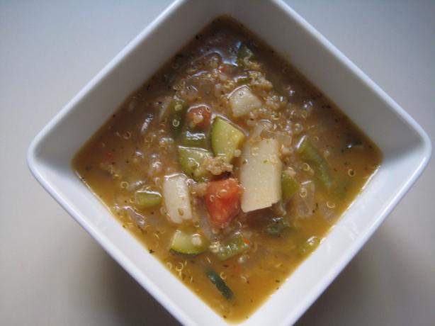 Ecuadorean Quinoa and Vegetable Soup. Photo by DebaRooRoo