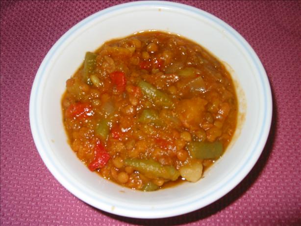 Italian Lentil &  Vegetable Stew (Crock Pot). Photo by kindcook