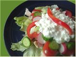 Cottage Cheese, Chicken & Tomato Salad