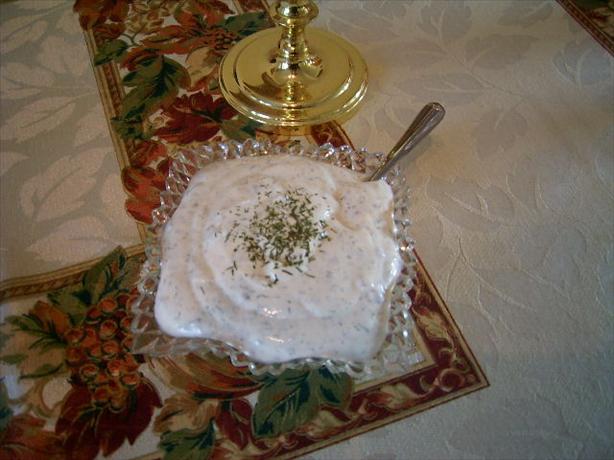 Sour Cream & Dill Sauce to Serve With Salmon. Photo by CulinaryQueen