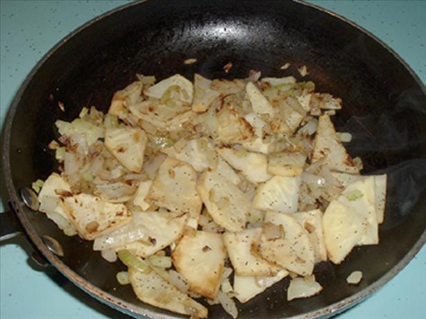 Celeriac (Celery Root), Onions & Lemon. Photo by Bergy