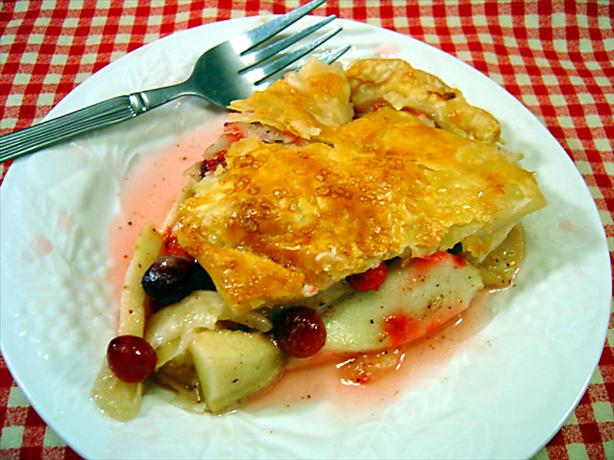 Apple and Cranberry Pie. Photo by Sue Lau