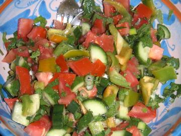 Chopped Mediterranean Salad. Photo by Leggy Peggy