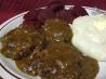 Beef patties with onions. Recipe by Bergy