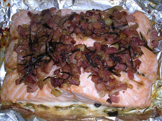 Baked Salmon With Tarragon and Bacon. Photo by Anke R