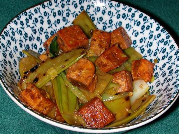 Sherry Tofu and Snow Peas. Photo by Julesong