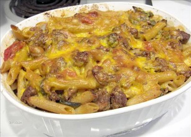 Burger Baked Penne With Spinach. Photo by Derf