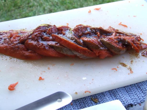 Cedar Plank Braided Salmon With Apple Butter Sauce. Photo by CountryLady