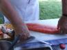 Cedar Plank Braided Salmon With Apple Butter Sauce