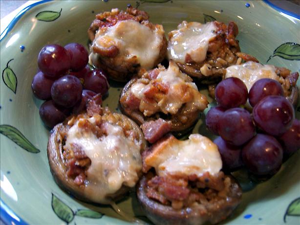 Garlic, Bacon, Cheese Stuffed Mushrooms. Photo by Derf