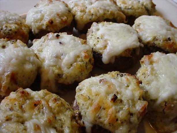 Cheese and Pesto-Stuffed Mushrooms. Photo by *Asha*