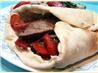 Peppered Pork Pitas With Garlic Spread