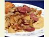 Smoked Chicken Sausage With Apples & Cabbage. Recipe by Katha