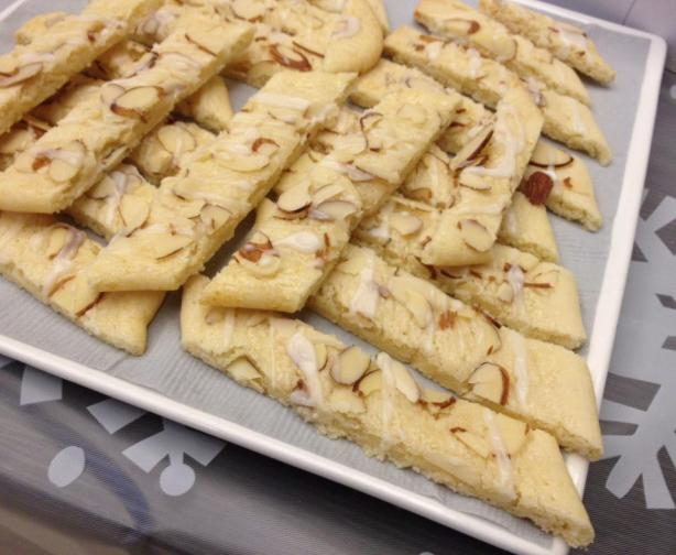 Scandinavian Almond Bars. Photo by Kristine at Food.com
