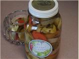 Spicy Pickled Green Tomato, Red Onion, Carrot & Garlic