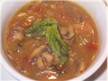 Soup of Two Mushrooms and  Barley