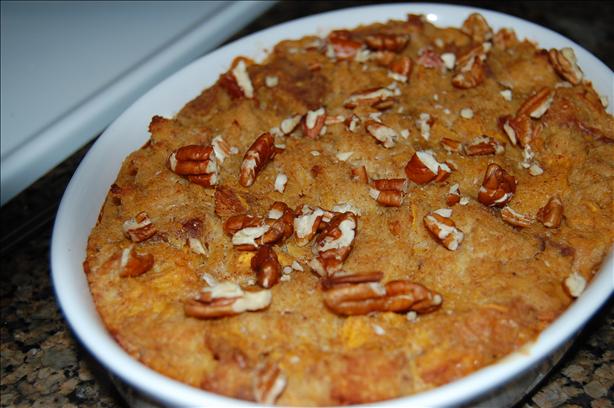 Pumpkin Bread Pudding (Low Fat). Photo by mikey & ev
