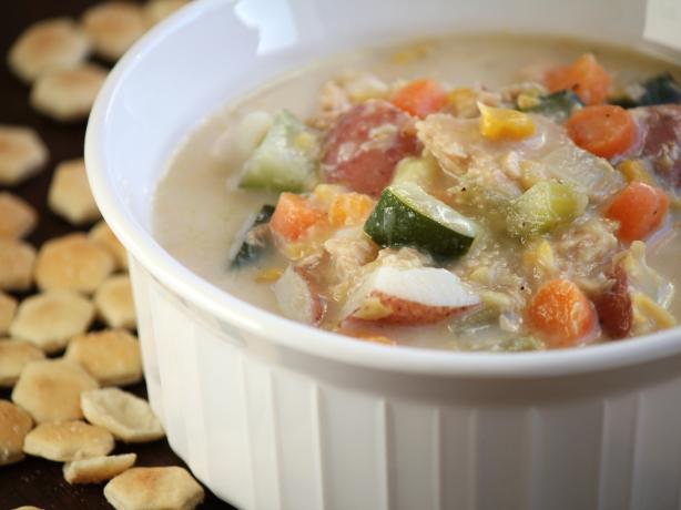 Hearty Salmon Chowder. Photo by Delicious as it Looks