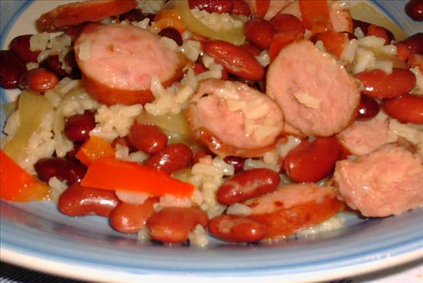Easy Red Beans & Rice With Sausage. Photo by Troop Angel