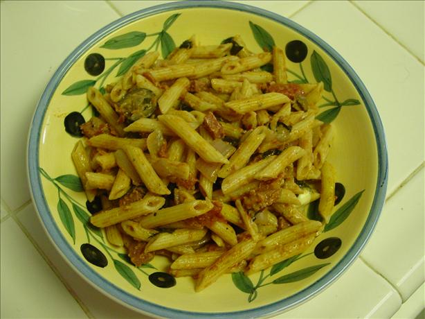 Penne Pasta With Tomatoes, Herbs and Blue Cheese. Photo by Picholine