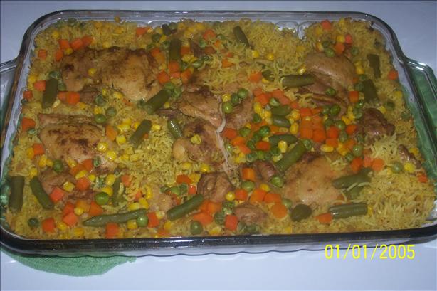 Chicken, Rice, and Spices Bake. Photo by luv2cook05