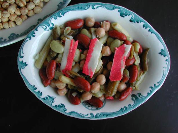 Hot Five Bean Salad. Photo by Kumquat the Cat's friend