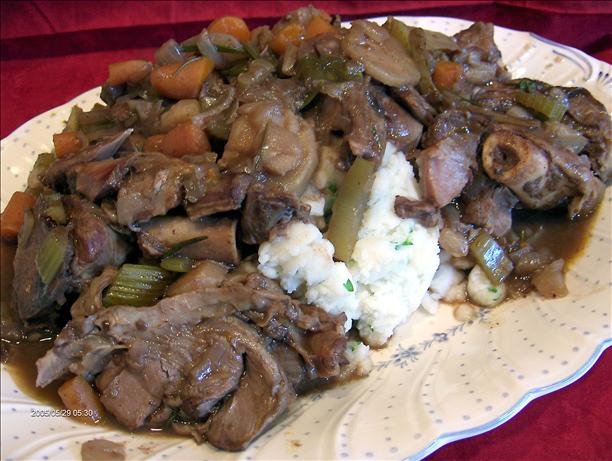 Slow Cooked Lamb Shanks Australian Style. Photo by Derf