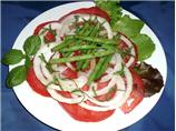 French String Beans/ Green Beans, Tomato & Basil Salad