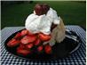 Strawberry Topped Angel Food Cake. Recipe by lil pilgrim