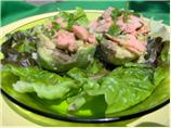Salmon Salad on the Half Shell