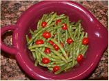 Green Beans and Tomatoes in a Pesto Vinaigrette. Photo by jovigirl