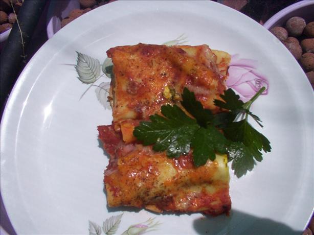 Chicken,pumpkin and Spinach Cannelloni. Photo by Pietro