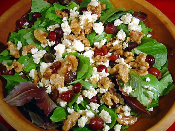 Just Like Dewey's Candied Walnut and Grape Salad. Photo by :(