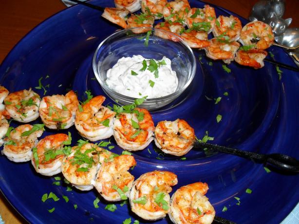 Broiled  Shrimp With Herbed Mayonnaise. Photo by vivmom
