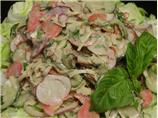 Cucumber,Radish, Carrot & Cheese Salad