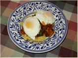 Polenta and Poached Eggs With Spinach and Mushrooms