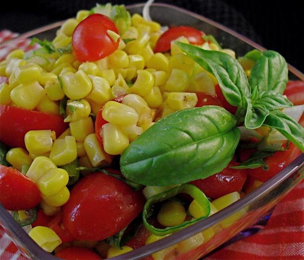 Fresh Tomato and Corn Salad. Photo by PaulaG