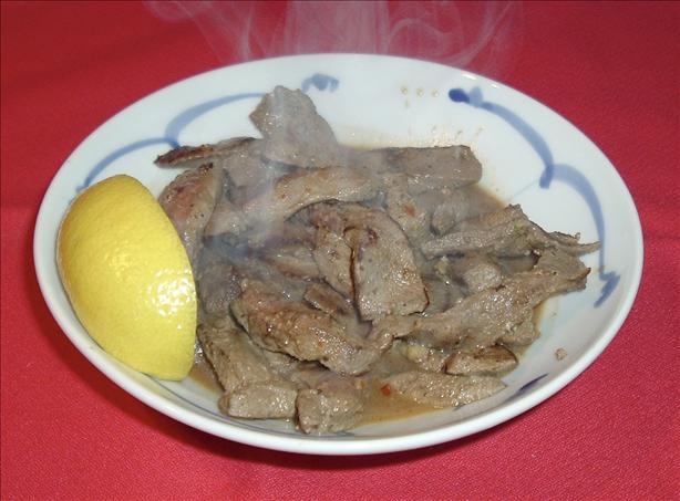 Egyptian Fried Beef Liver (Kibda Skandrani). Photo by Bergy