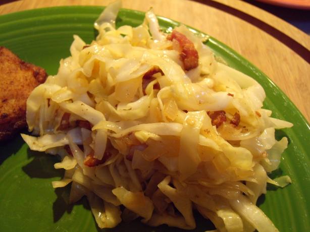German Warm Cabbage Salad (Krautsalat). Photo by TeresaS