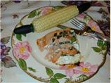 Spinach Salmon Roast With Feta and Ricotta